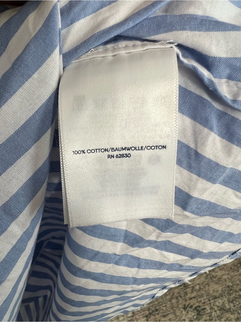 Lands’ End Blue Stripe 100% Cotton Tunic Dress Womens Medium Coastal Cottagecore - Picture 13 of 16